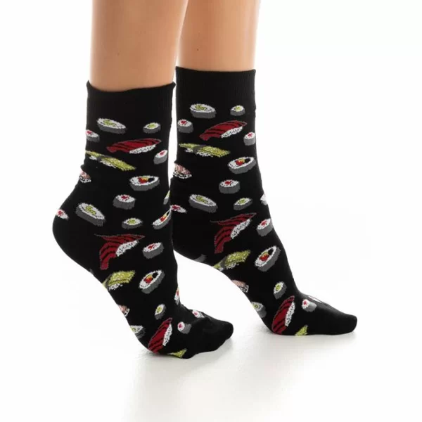 INIZIO ΒΑΜΒΑΚΕΡΗ ΓΥΝΑΙΚΕΙΑ ΚΑΛΤΣΑ INIZIO ΜΕ ΣΧΕΔΙΟ ΣΟΥΣΙ 3120-3 ΜΑΥΡΟ/ΚΟΚΚΙΝΟ