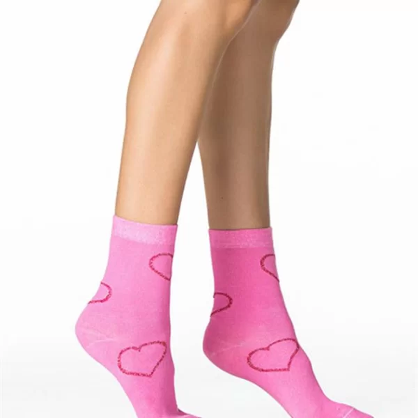 INIZIO ΒΑΜΒΑΚΕΡΗ ΓΥΝΑΙΚΕΙΑ ΚΑΛΤΣΑ INIZIO ΜΕ ΣΧΕΔΙΟ ΚΑΡΔΙΑ 3105 ΡΟΖ