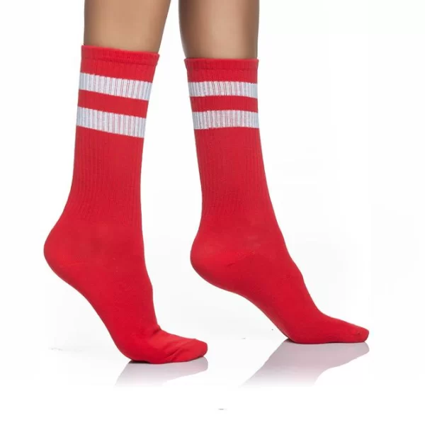 INIZIO ΑΘΛΗΤΙΚΗ ΓΥΝΑΙΚΕΙΑ ΒΑΜΒΑΚΕΡΗ ΚΑΛΤΣΑ ΜΕ ΦΑΡΔΥ ΛΑΣΤΙΧΟ ΚΑΙ ΡΙΓΕΣ 3122 ΚΟΚΚΙΝΟ