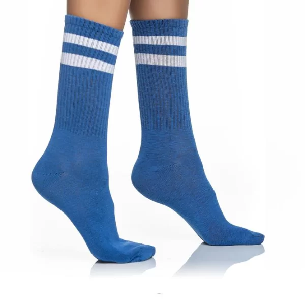 INIZIO ΑΘΛΗΤΙΚΗ ΓΥΝΑΙΚΕΙΑ ΒΑΜΒΑΚΕΡΗ ΚΑΛΤΣΑ ΜΕ ΦΑΡΔΥ ΛΑΣΤΙΧΟ ΚΑΙ ΡΙΓΕΣ 3122 ΜΠΛΕ