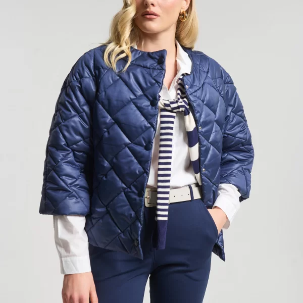 Μπουφάν Καπιτονέ 3/4 Μανίκι Με Κρυφές Τσέπες