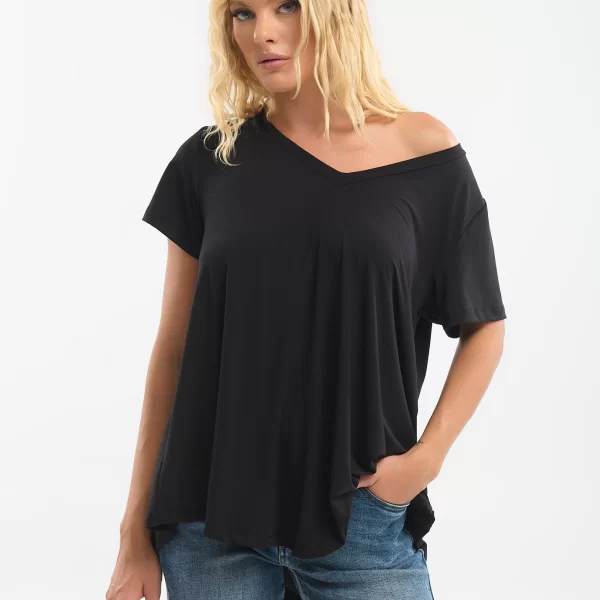  Μπλούζα Με V Λαιμόκοψη σε Άνετη Γραμμή Kelly’s