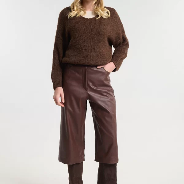  Παντελόνι Δερματίνη Ψηλόμεσο Με Κουμπί Kellys