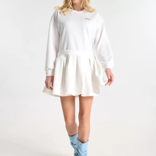  Φόρεμα Με Πλισέ Λεπτομέρεια Και Καρφίτσα