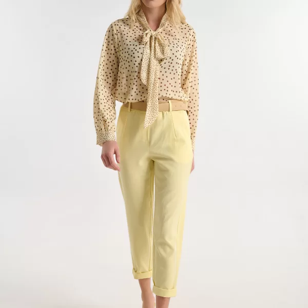  Παντελόνι Υφασμάτινο Με Ζώνη & Slim Γραμμή