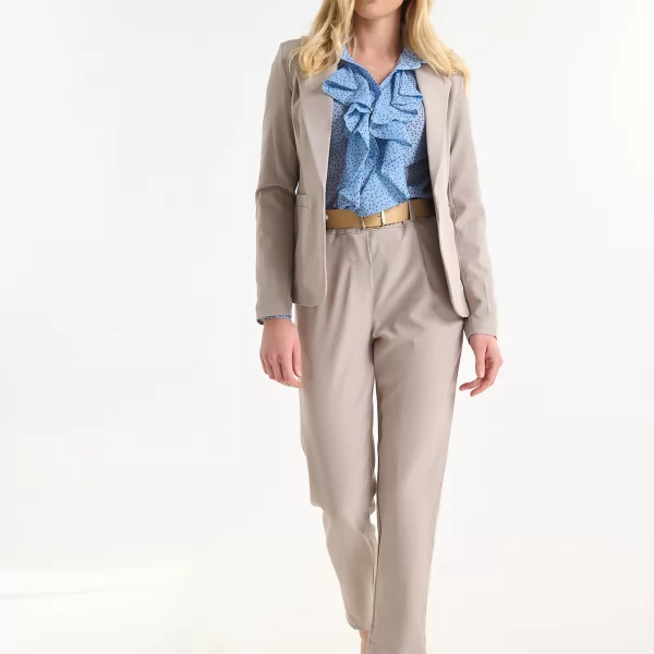  Παντελόνι Υφασμάτινο Με Ζώνη & Slim Γραμμή