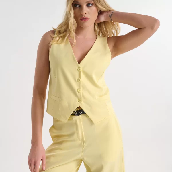  Γιλέκο Κοστουμιού Με Κουμπιά Και Tailored Γραμμή