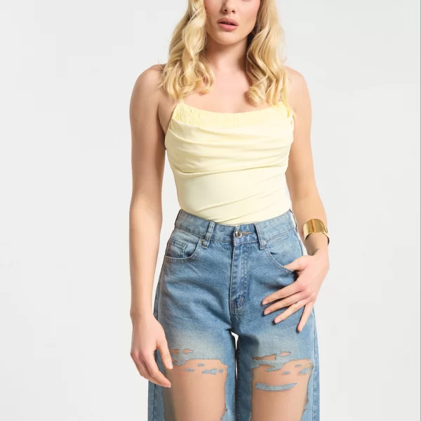  Κορμάκι Ντραπέ Με Cups & Δαντέλα