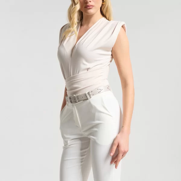  Κορμάκι Με Βάτες & Draped Σχέδιο