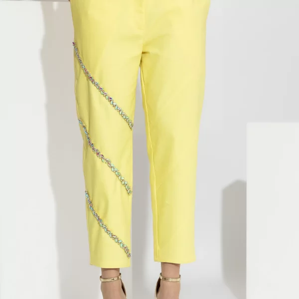  Παντελόνι Με Κρύσταλλα & Ελαστική Μέση C-THROU