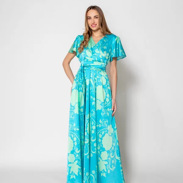  Φόρεμα Maxi Floral Με Ζώνη GIANNI RODINI