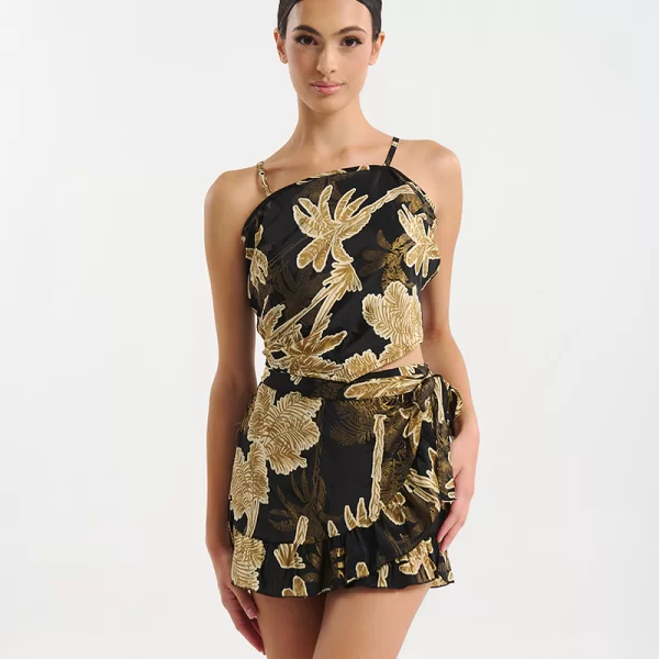  Τοπ BLE Με Δέσιμο & Tropical Print