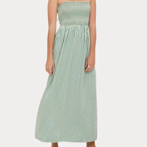 Only ΦΟΡΕΜΑ ONLY B ARI STRAP SMOCK DRESS MOCH CADMIUM GREEN ONLY