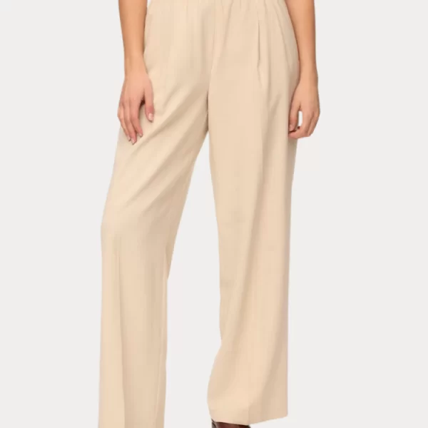 Vero Moda ΠΑΝΤΕΛΟΝΙ VERO MODA CARMEN HW WIDE PLEAT PULL-ON PANT SILVER LINING VERO MODA