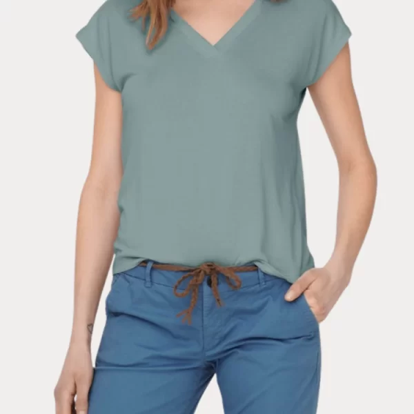 V-NECK TOP ONLY FREE S/S MOD. ABYSS / GREEN ONLY