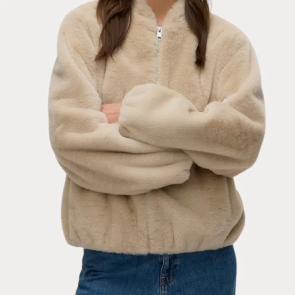 Vero Moda JACKET ΓΟΥΝΑ VERO MODA VMSONJALIGA SHORT JACKET GA BOO OATMEAL VERO MODA