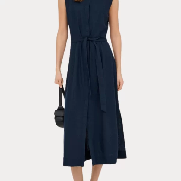 Only ΦΟΡΕΜΑ ONLY GOA SL LINEN BL SHIRT DRESS NAVY BLAZER ONLY