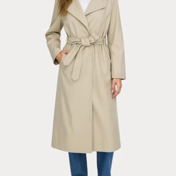 Only ΠΑΛΤΟ ONLY ANILA WASHED TRENCHCOAT PUMICE STONE ONLY