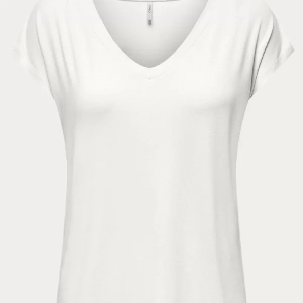 Only TOP ONLY RILLA S/S V-NECK CLOUD DANCER WHITE ONLY