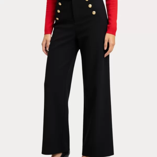 Only ΠΑΝΤΕΛΟΝΙ ONLY ONLTILDA LIFE 6-BUTTON PANTS BLACK ONLY