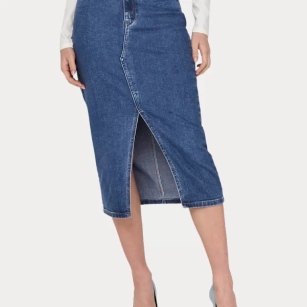 Only ΦΟΥΣΤΑ ONLY SIRI FRONT SLIT MEDIUM BLUE ONLY