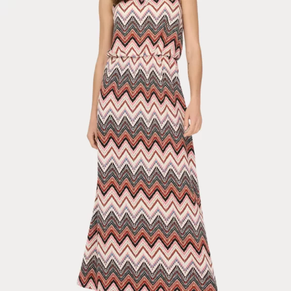 Only ΦΟΡΕΜΑ ONLY WINNER S/L MAXI DRESS ARABIAN ZIGZAG ONLY