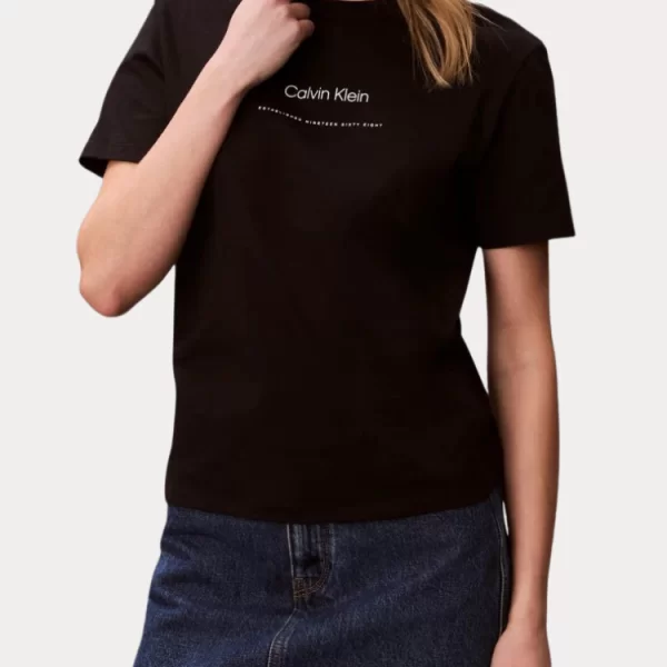 Calvin Klein T-SHIRT CALVIN KLEIN TONAL BLACK CALVIN KLEIN