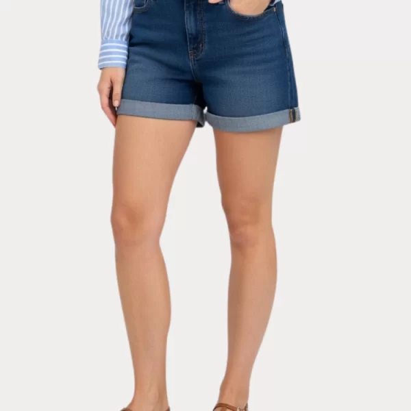 Only DENIM SHORTS ONLY JOSEPHINE STRETCH DNM AZG MEDIUM BLUE DENIM ONLY