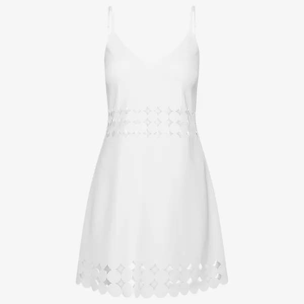 Cutcuutur Mini A-Line Dress in White