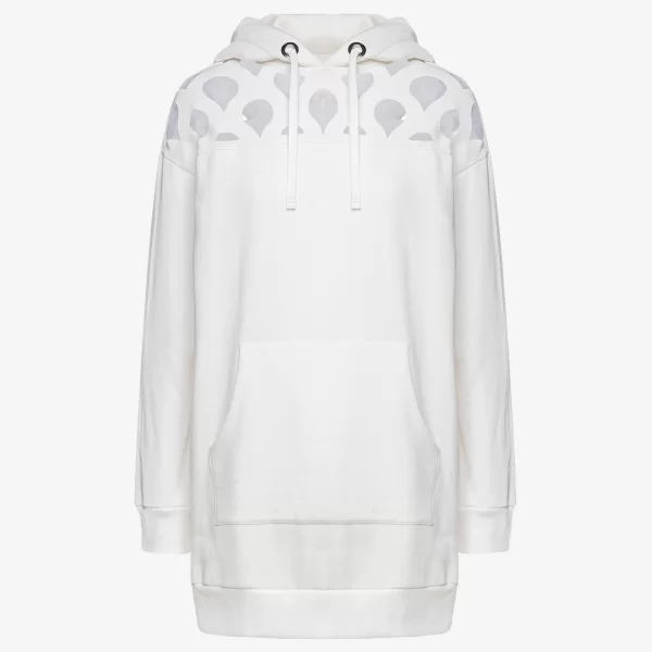 Cutcuutur Sweatshirt Dress in White