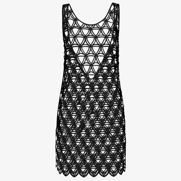 Cutcuutur Oversized Tank Top-Dress in Black