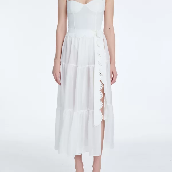 Cutcuutur Sheer Cover-Up in White