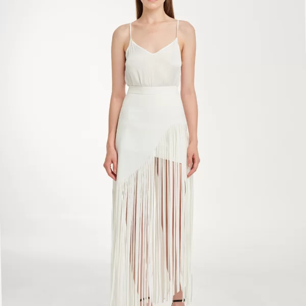 Cutcuutur Maxi Wrap Skirt in White