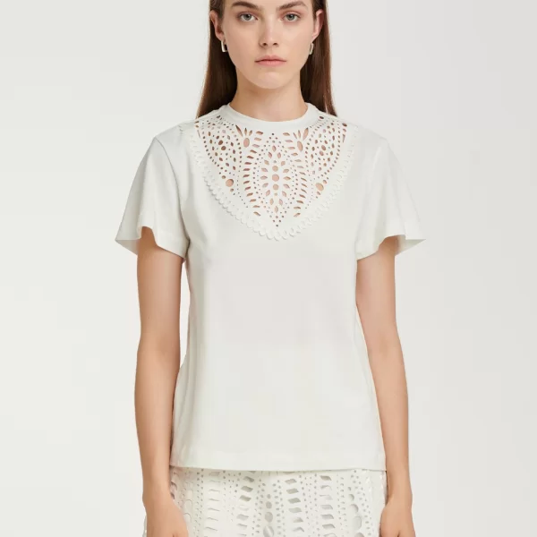 Cutcuutur T-Shirt with Patch in White