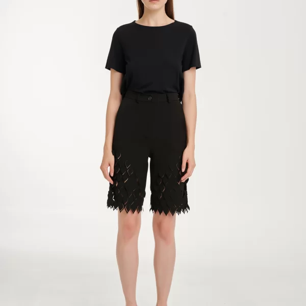 Cutcuutur Bermuda Shorts in Black