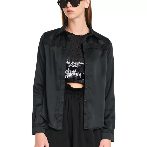 Cutcuutur Shirt In Black Satin