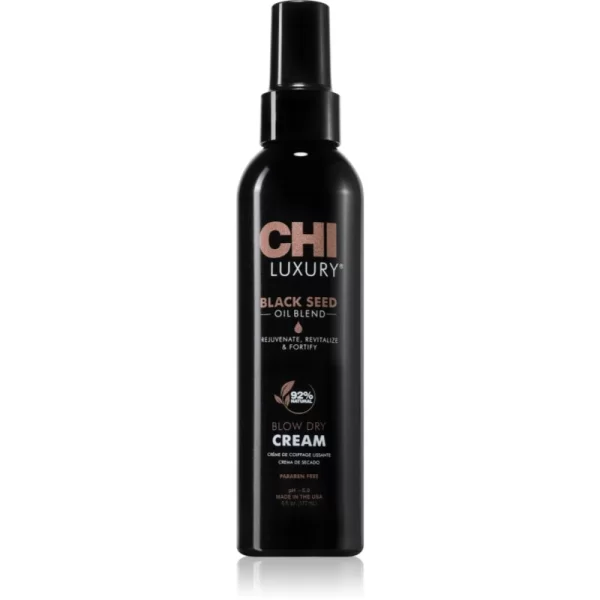 CHI CHI Luxury Black Seed Oil Blow Dry Cream θρεπτική και θερμοπροστατευτική κρέμα για εξομάλυνση μαλλιών 177 ml