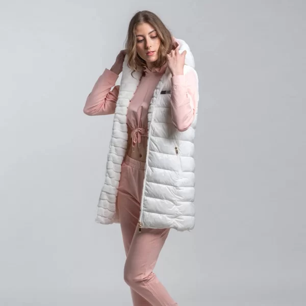 Fashion Γυναικείο Reversible Vest Λευκό