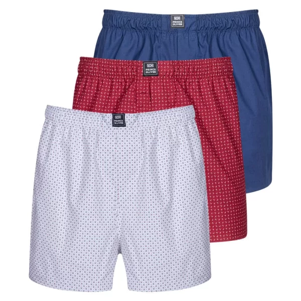 UNISEX Σετ Premium Woven Cotton Boxer 3 Τεμ. MultiColor (Relax Fit) SPECIAL PRICE