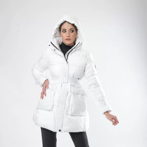 Γυναικείο Padded Jacket Λευκό (Regular Fit) New Arrival