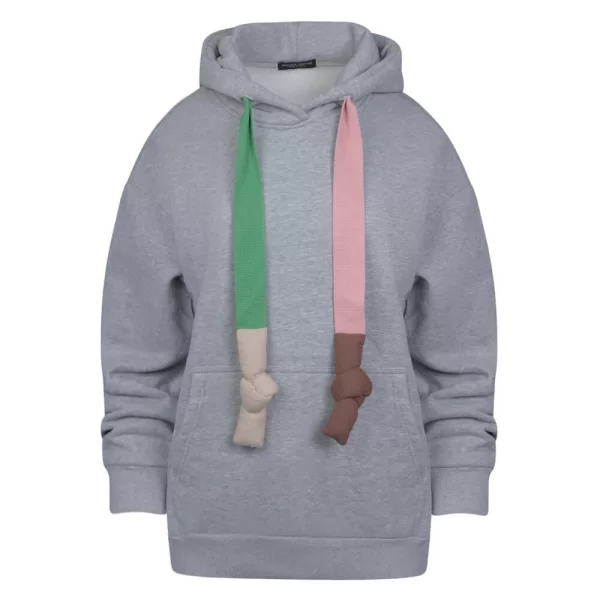 Γυναικείο Hooded Φούτερ Γκρι New Arrival