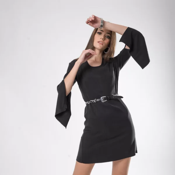 Prince Oliver Esmeralda Dress.Φόρεμα Cape Sleeves Μαύρο