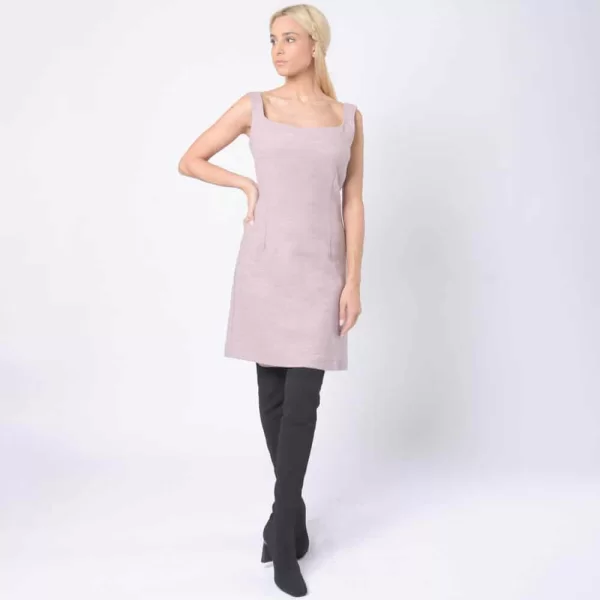 Prince Oliver Kathy Dress. Μίντι Μπουκλέ Λιλά Φόρεμα