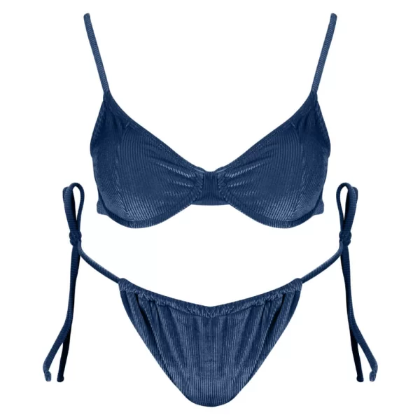 Prince Oliver Prince Oliver Μαγιό Μπικίνι Κοτλέ Μπλε