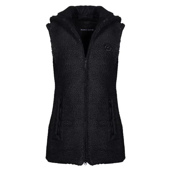 Prince Oliver Teddy Bear Sleevless Jacket Μαύρο