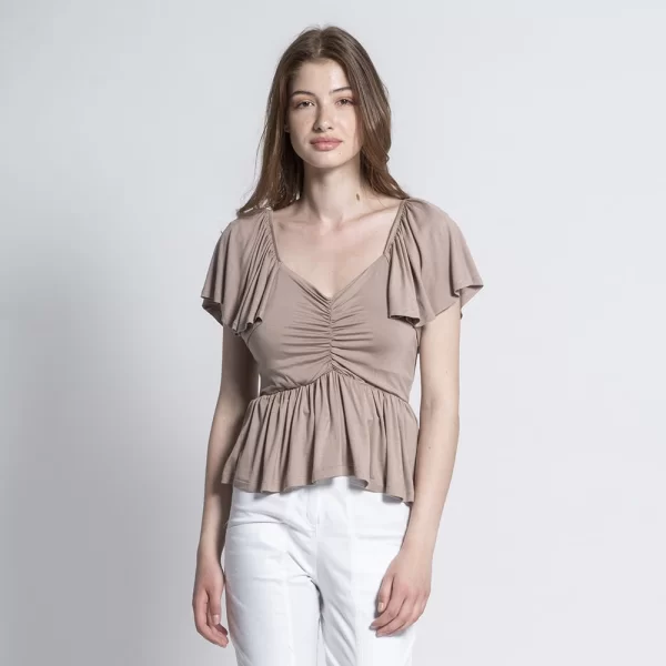 Prince Oliver Γυναικεία Μπλούζα Καφέ