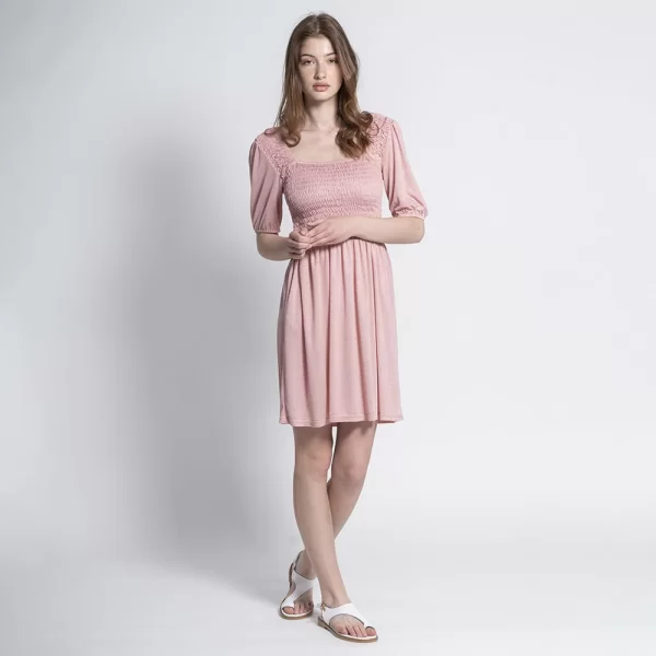 Prince Oliver Φόρεμα Ροζ Σφηκοφωλιά με Puffed Μανίκια