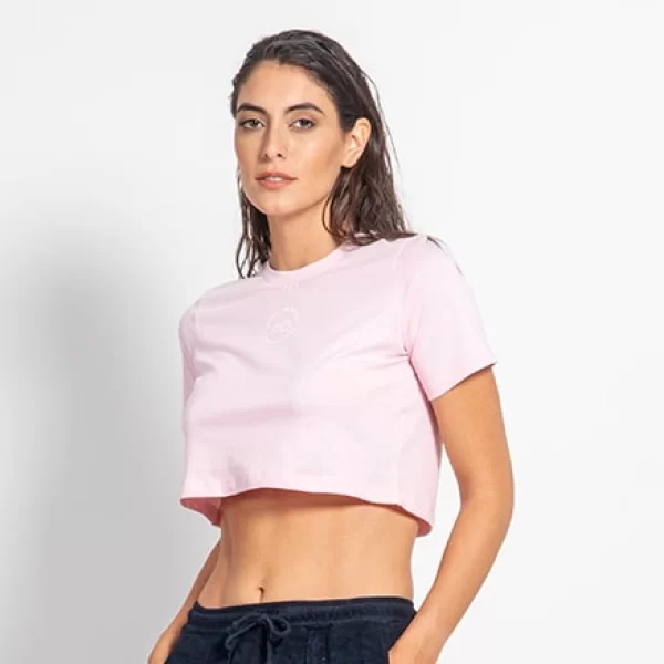 Prince Oliver Crop Top Ροζ 100% Cotton