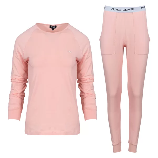 Prince Oliver Σετ Γυναικείας Πυτζάμας Ροζ