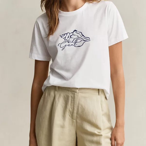 GANT GANT ΜΠΛΟΥΖΑ ΚΜ REG GRAPHIC PRINT SS T-SHIRT 3GW4201461-110 White